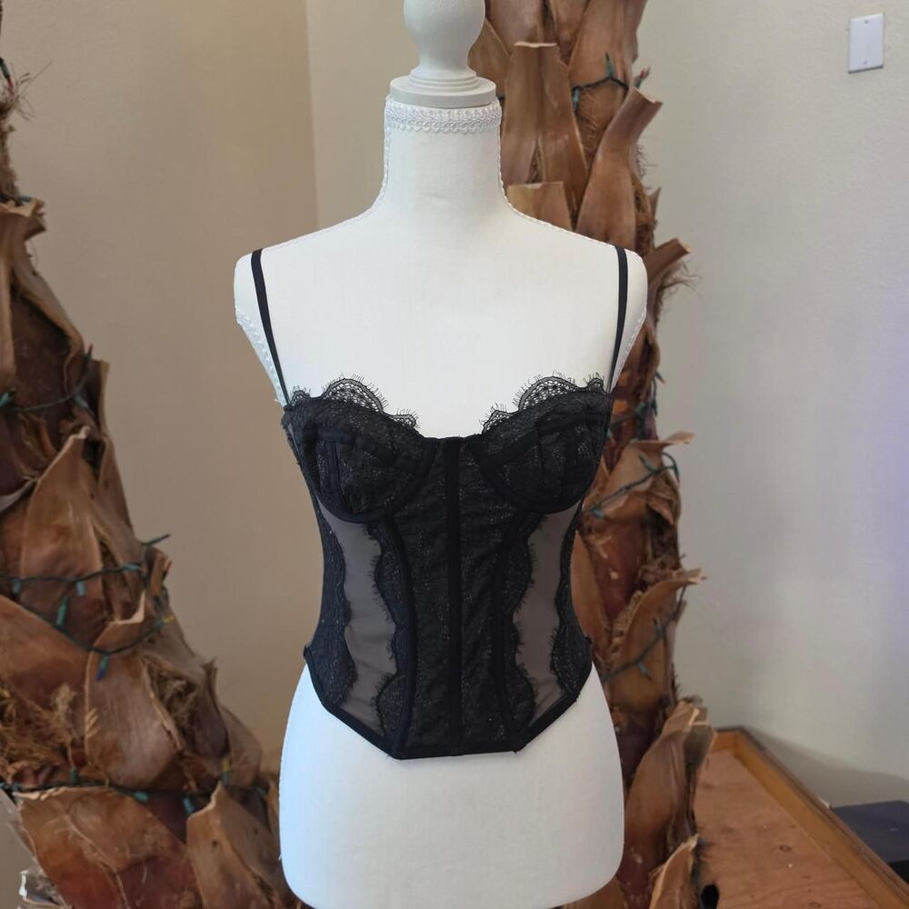 Out-from-under Women's Black and Tan Corset